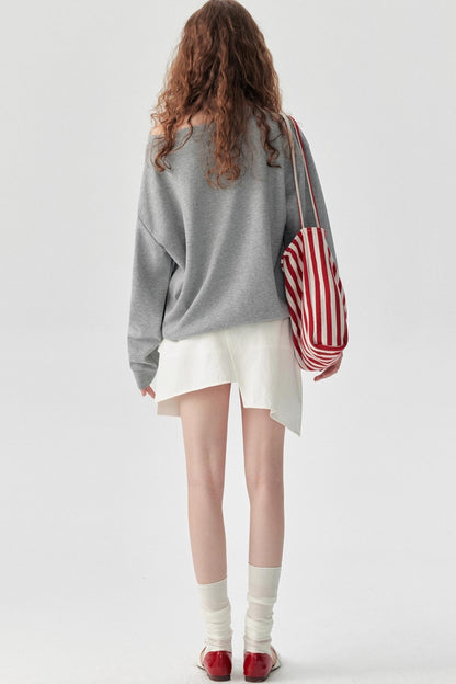 Fashion Cross-Shoulder Sweatshirt