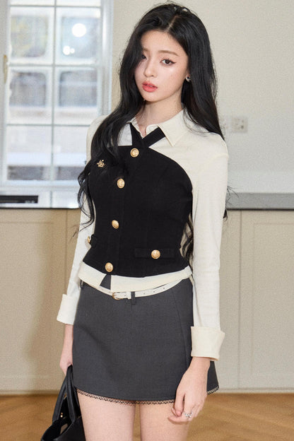 Versatile Gray A-Line Skirt