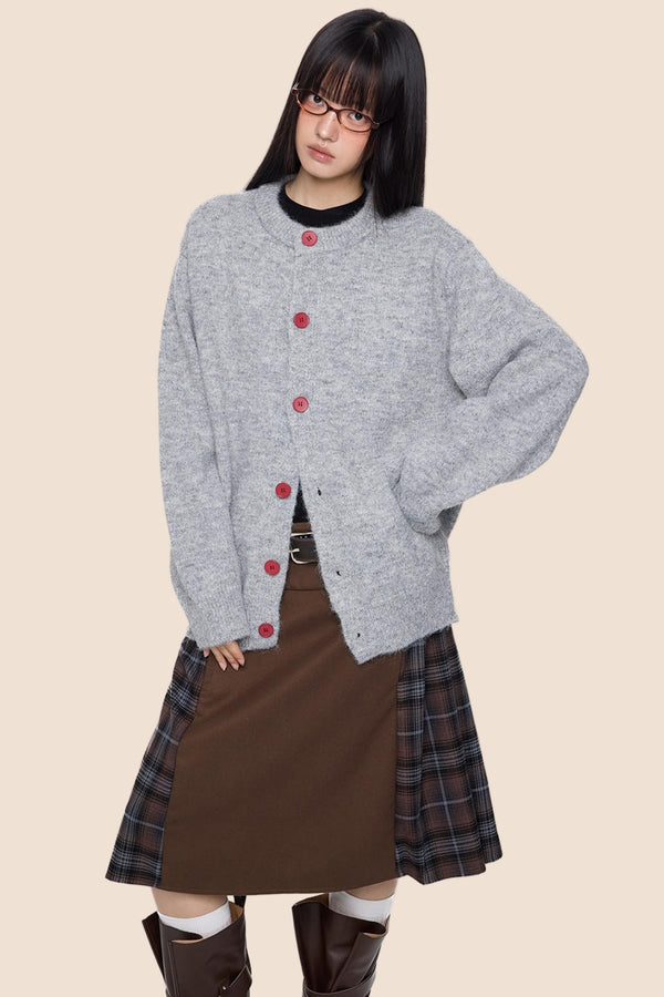 Fall Wool Button-Knitted Cardigan