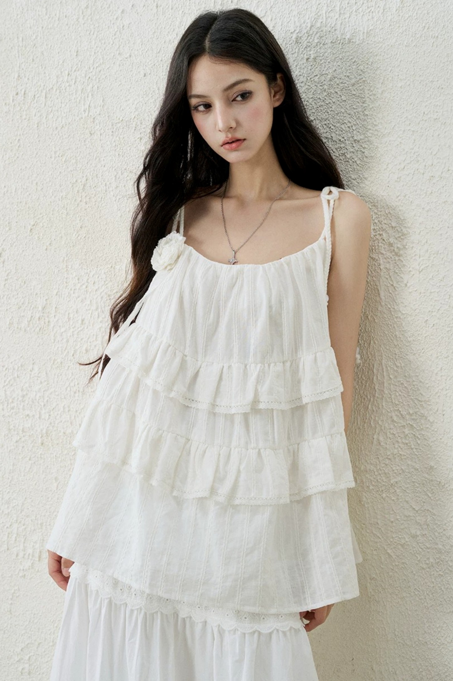 Ghostly Ruffled Halter Top