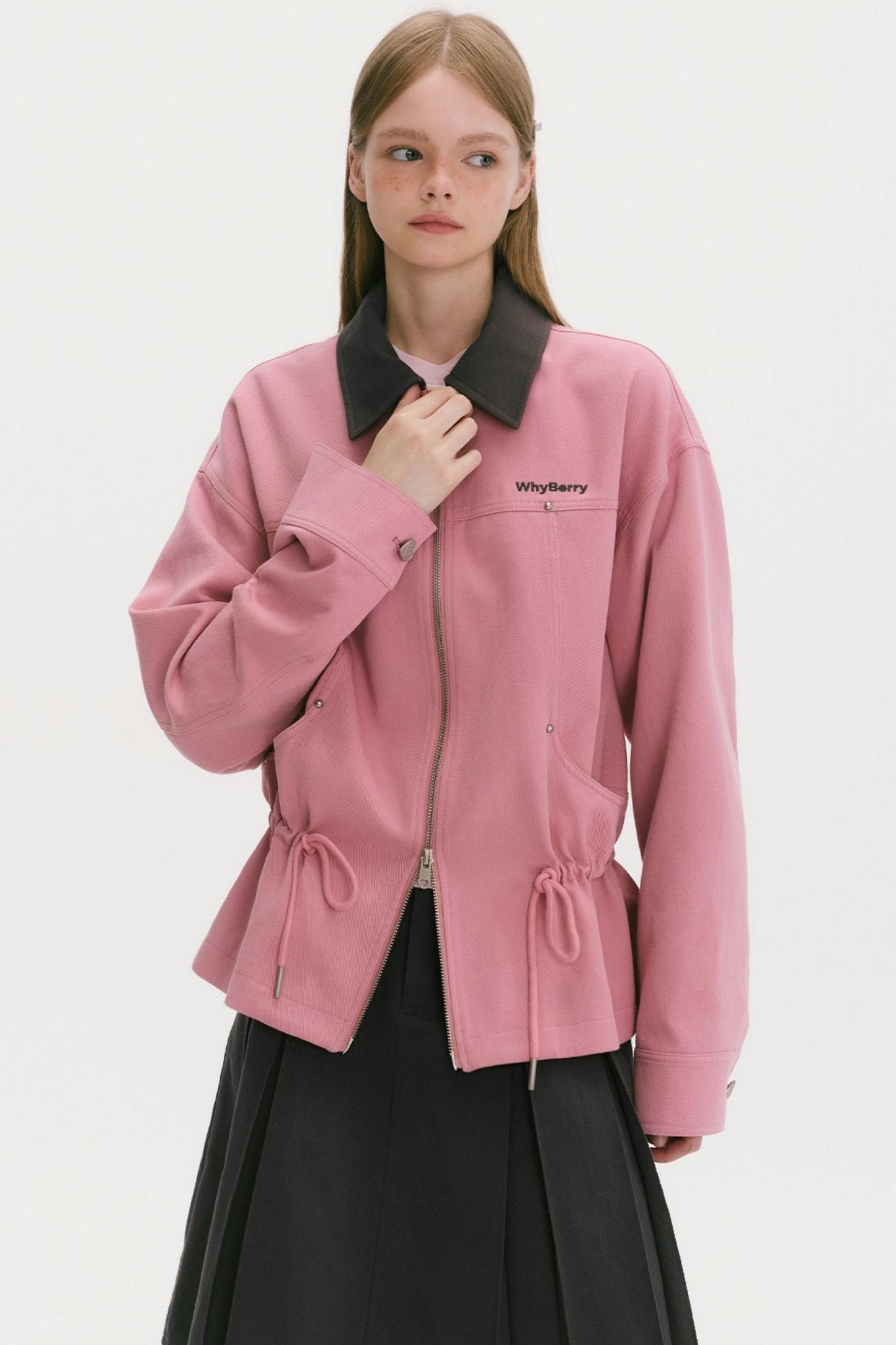 Wild Strawberry Drawstring Jacket