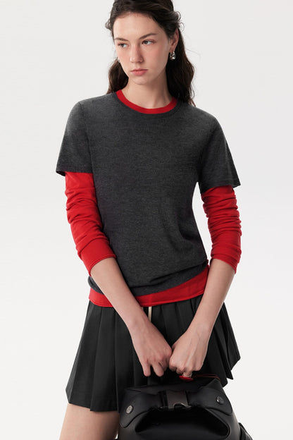 Drawstring Pleated Skirt