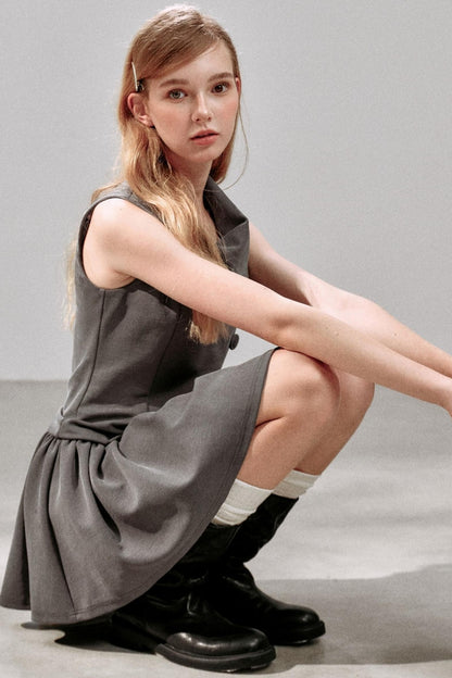 Autumn Navy A-Line Dress