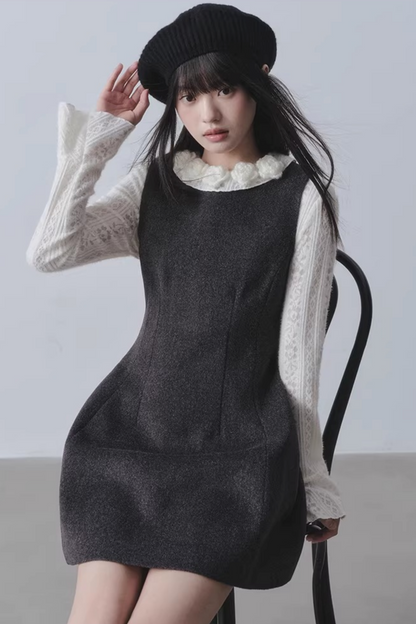 Hepburn Woolen A-Line Dress