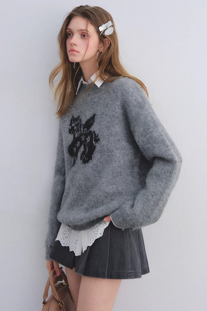 Wool-Blend Jacquard Sweater