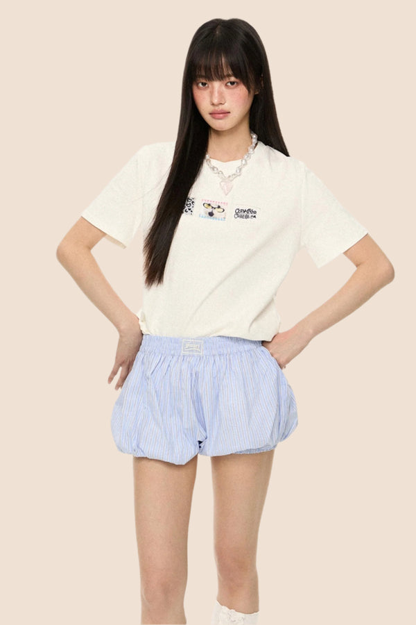 Retro Print Short Sleeve Tee