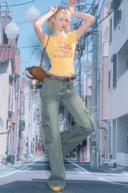 Butterfly Edge Flared Jeans