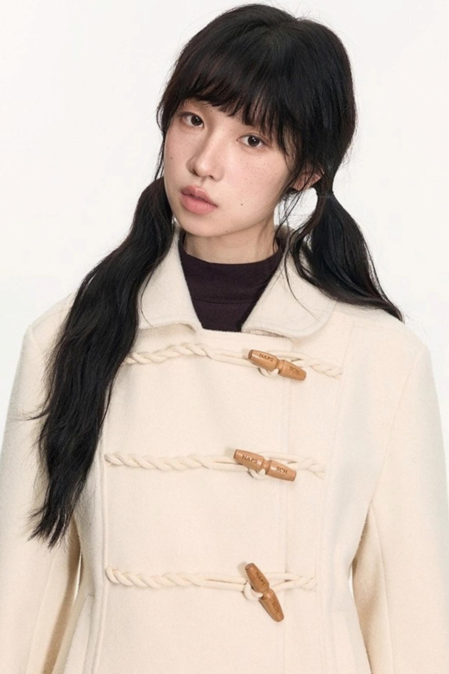 Slim Waist Woolen Coat Set-Up