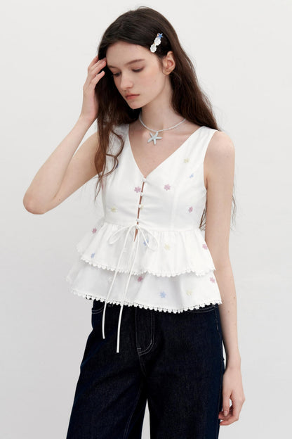 Colorful Lace Summer Shirt