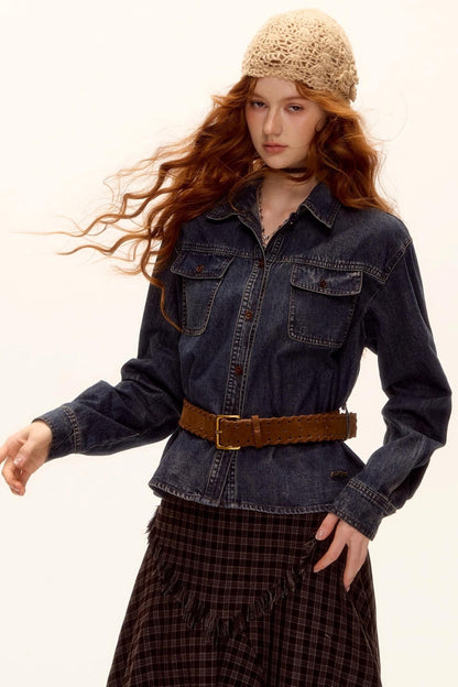 Vintage Washed Denim Top