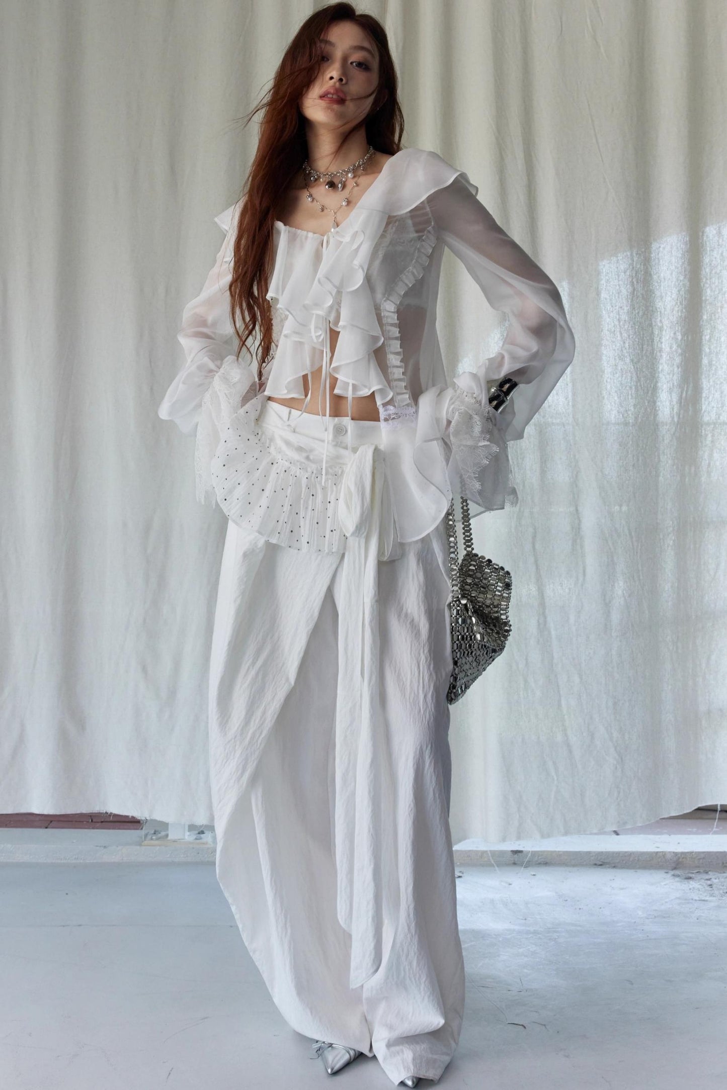 Airy Andromeda Style White Blouse
