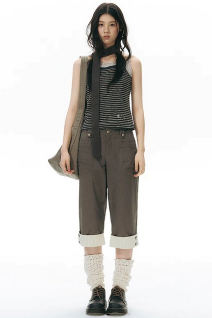Lace-Trimmed Embroidered Camisole