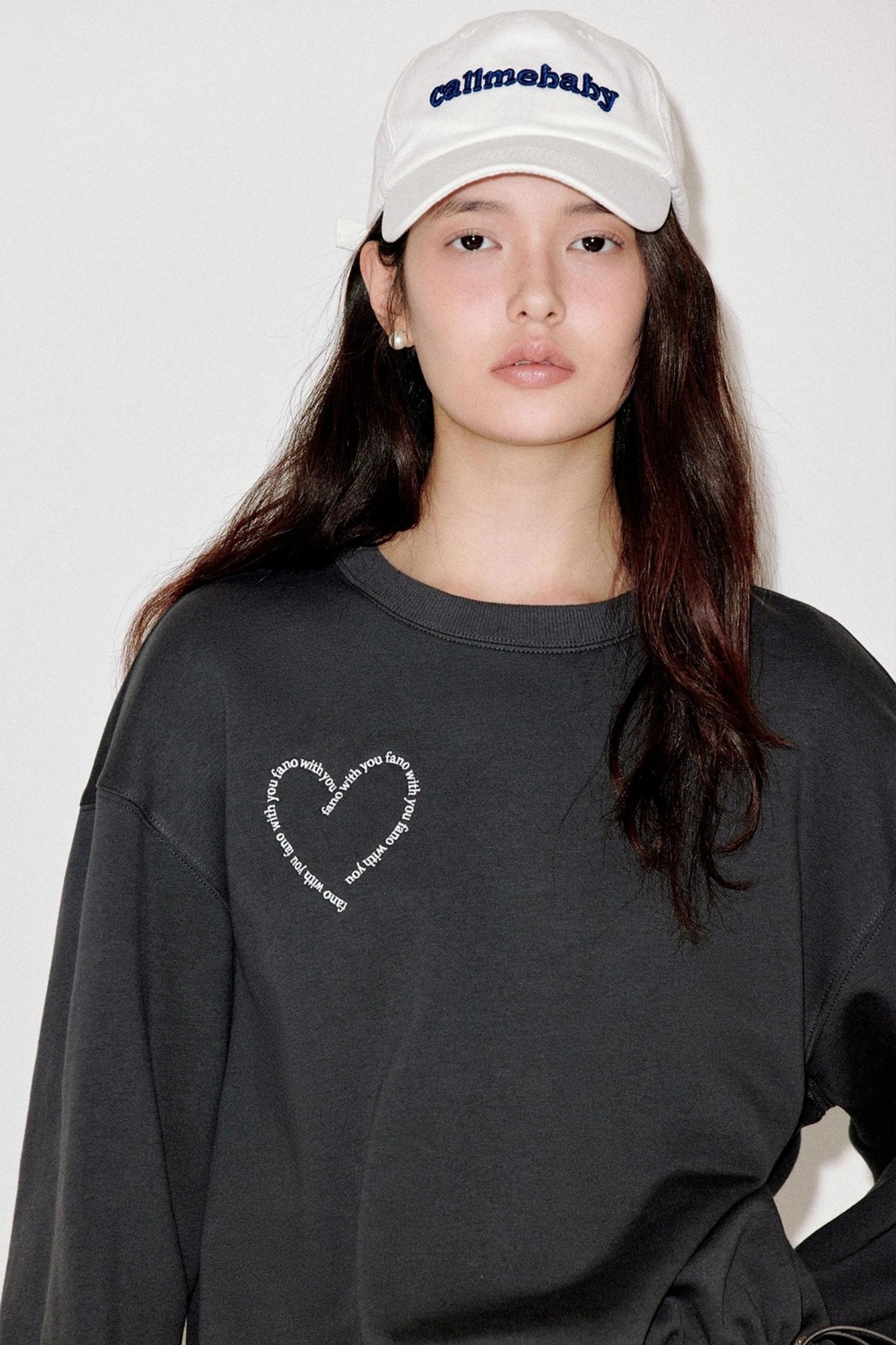 Gray Embroidery Sweatshirt