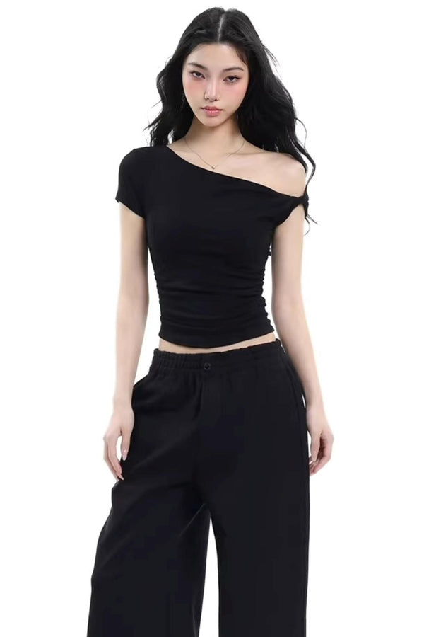 Asymmetrical Off-Shoulder Top