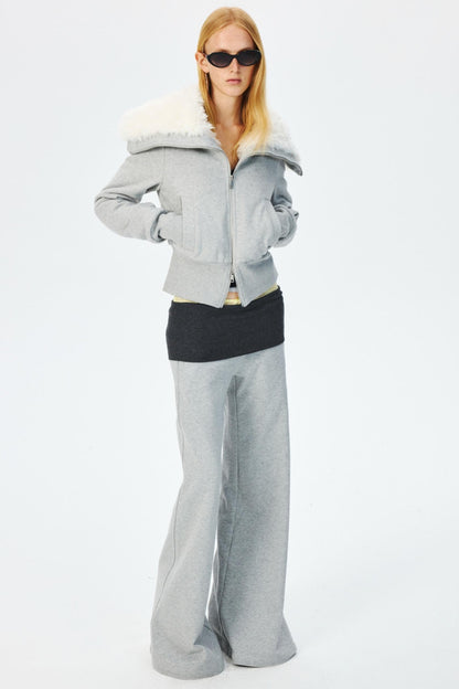 Winter Fleece High-Waisted Flared Pants