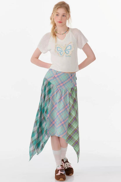 Top Raglan a Maglia con Farfalle 3D