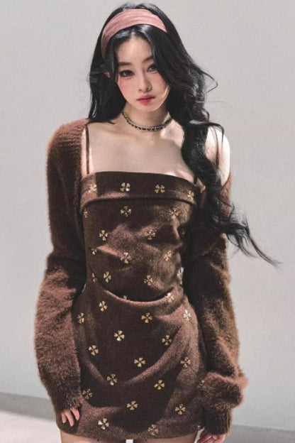 French Wool Suspender Dress Set-Up