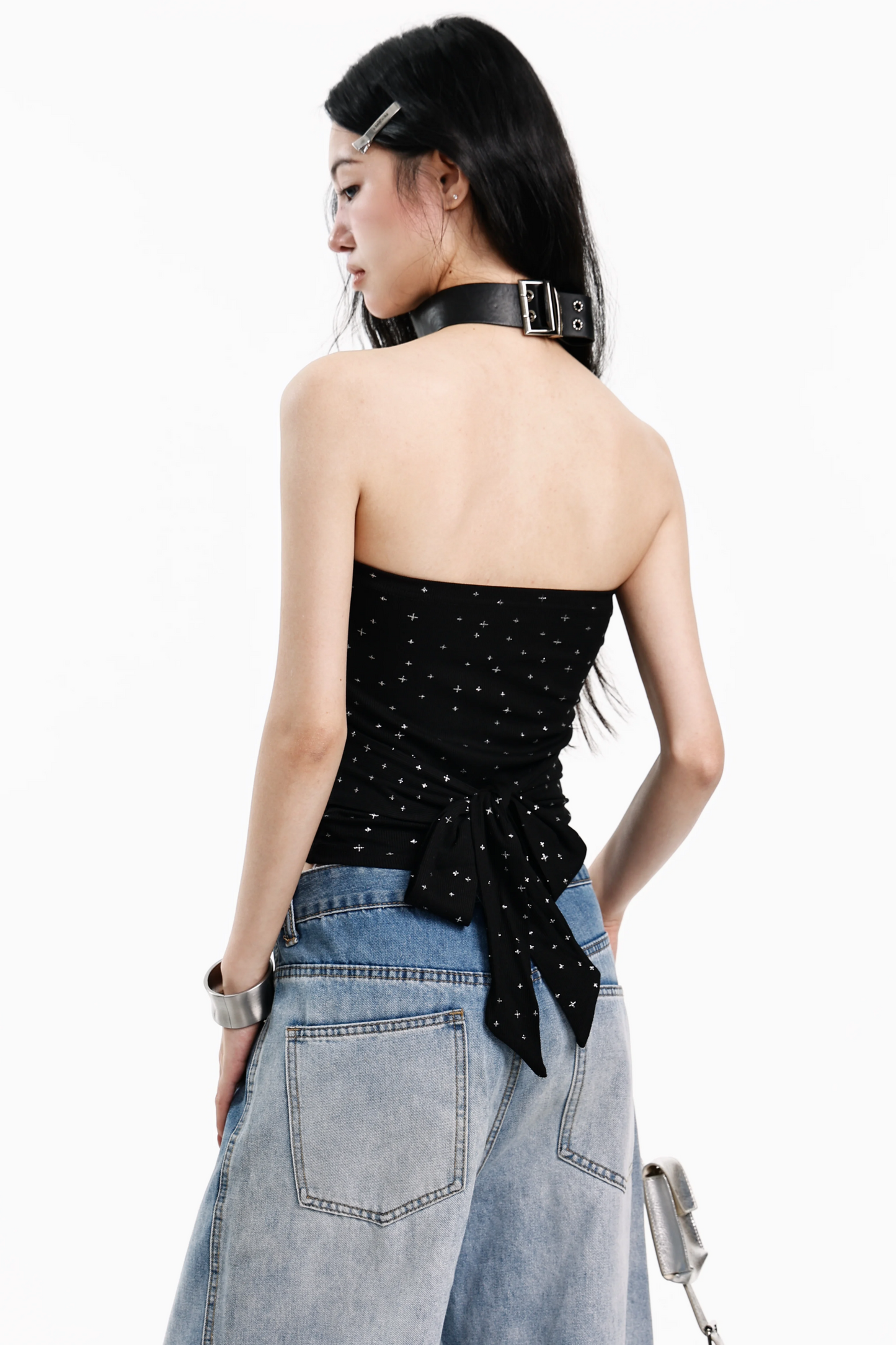 Black Backless Tube Top