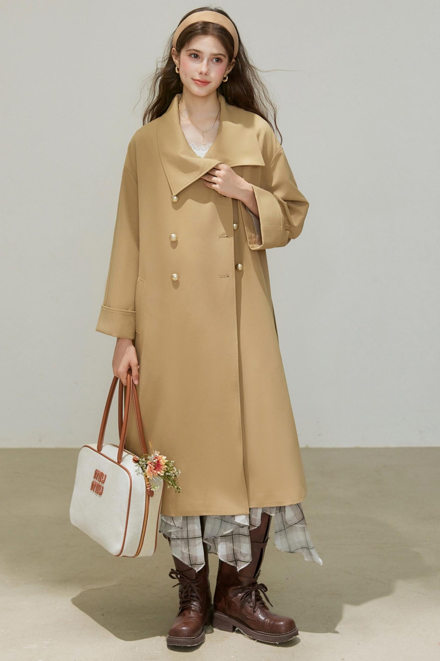 Autumn Double-Breasted Long Coat