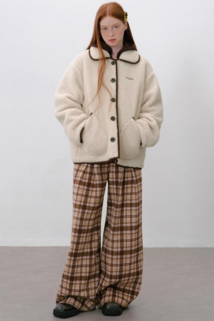 Blueberry Croissant Wool Coat