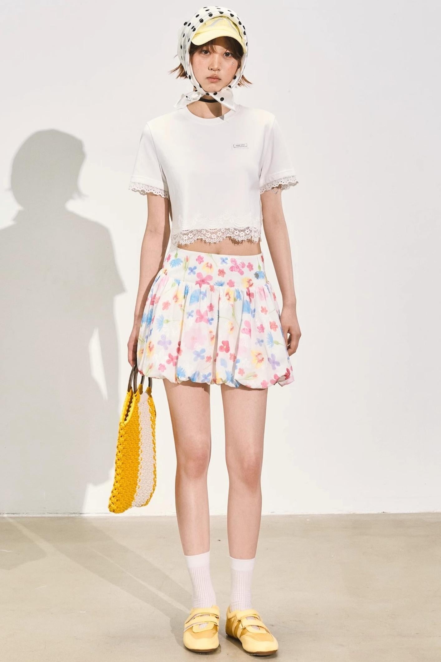 White Lace Fusion Tee