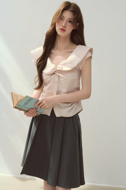 Mist Pink Lyocell Vintage Blouse