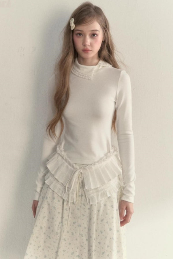 Floral Corduroy Pleated Jacket Set-Up