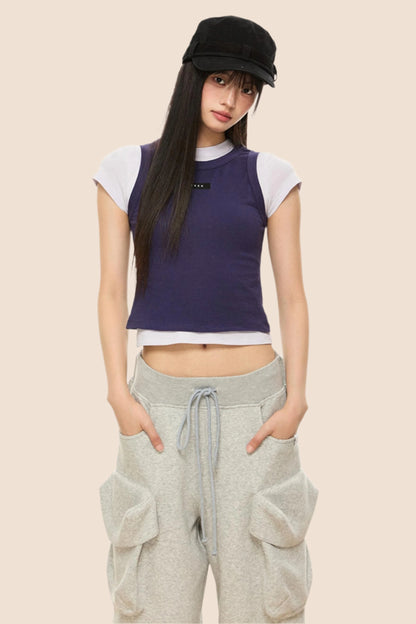 Colorblock T-Shirt Set