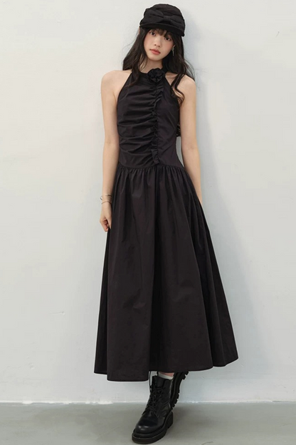 Dark Romanticism Halter Dress