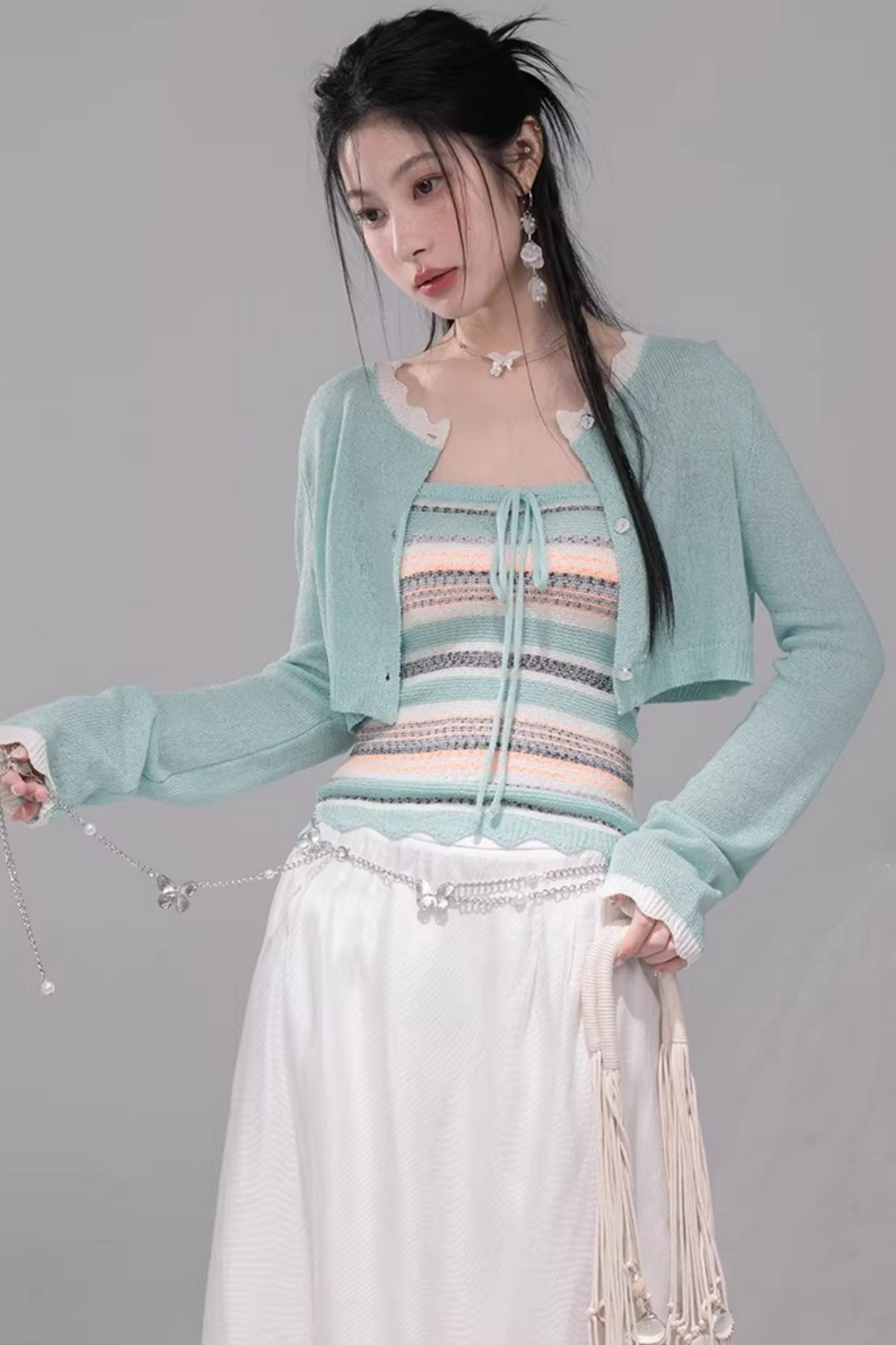 White Mist Gradient Skirt