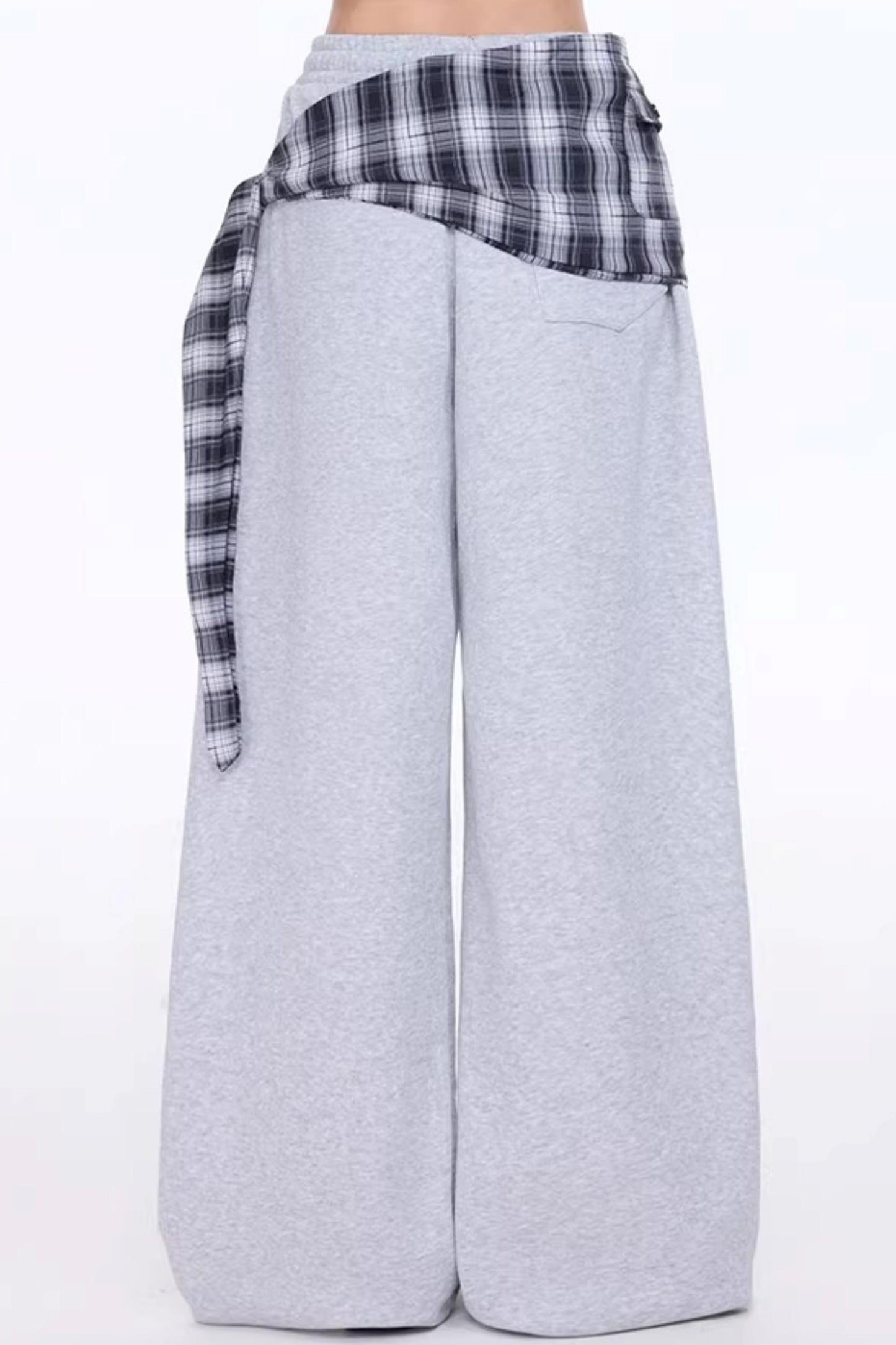 Retro Elastic Wide-Leg Pants