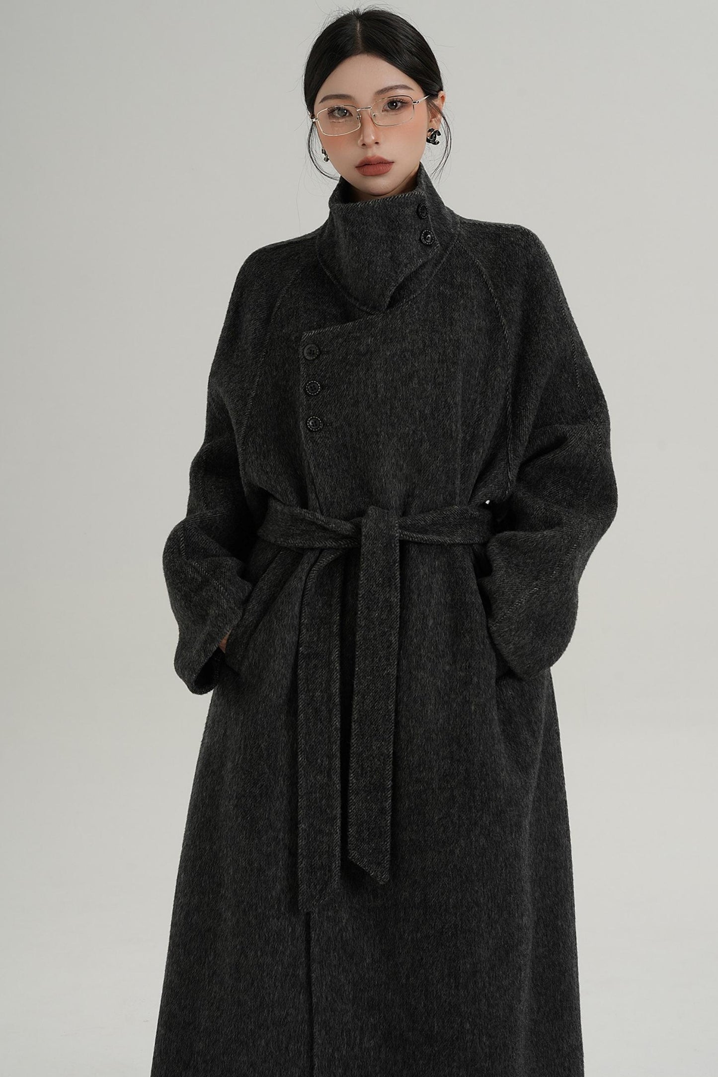 High Neck Wool Coat