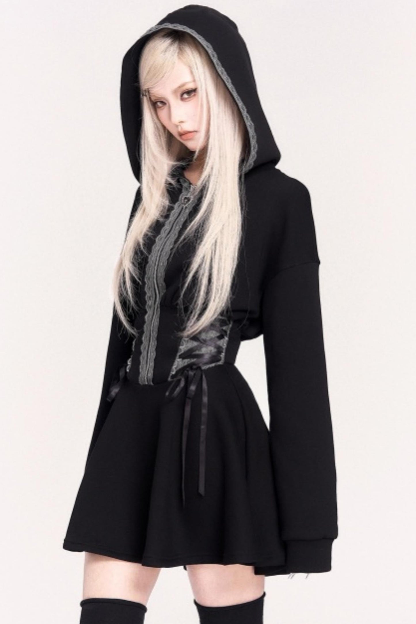 Moonlit Witch Hooded Dress