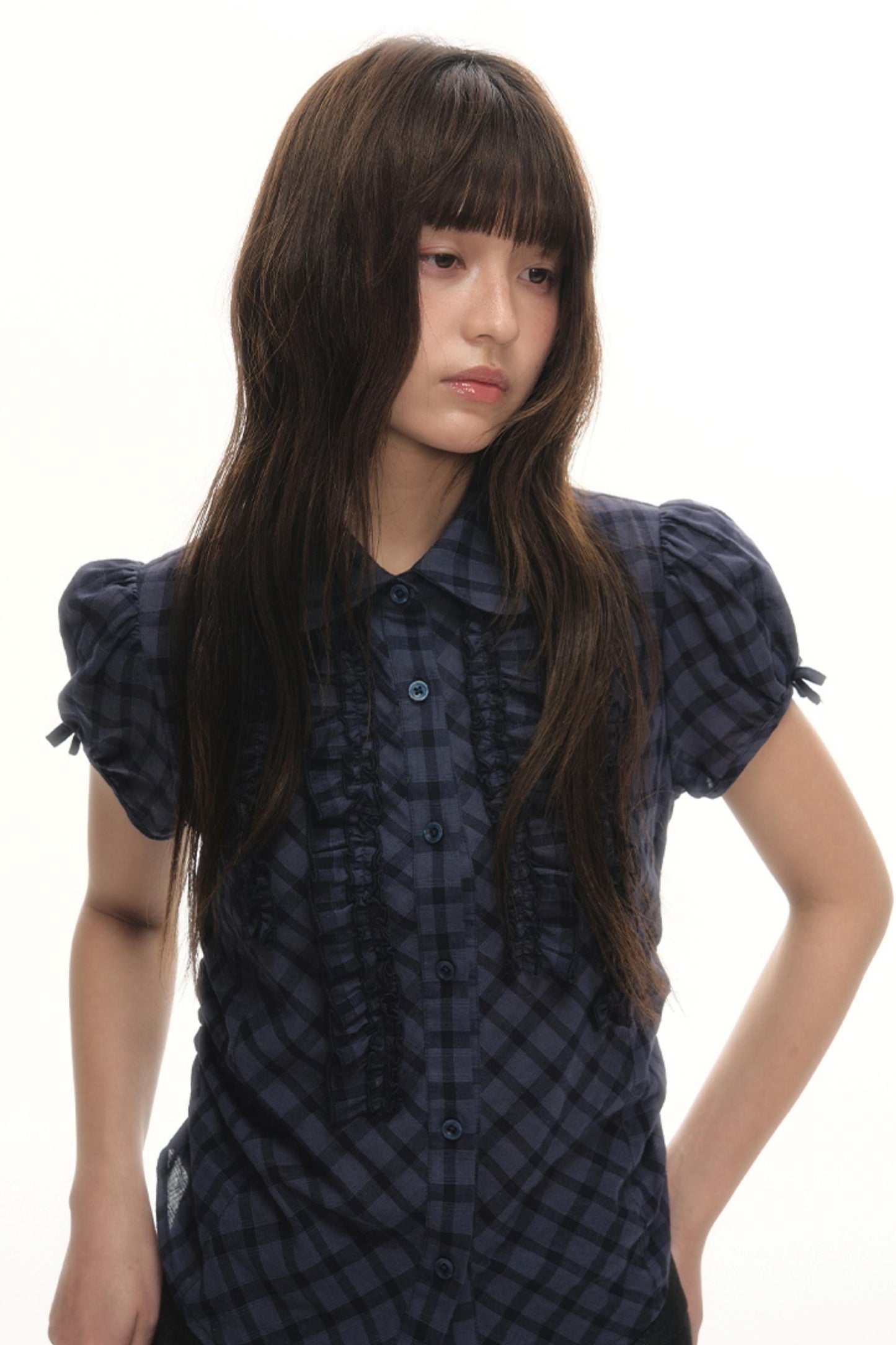 Plaid Lace Summer Shirt