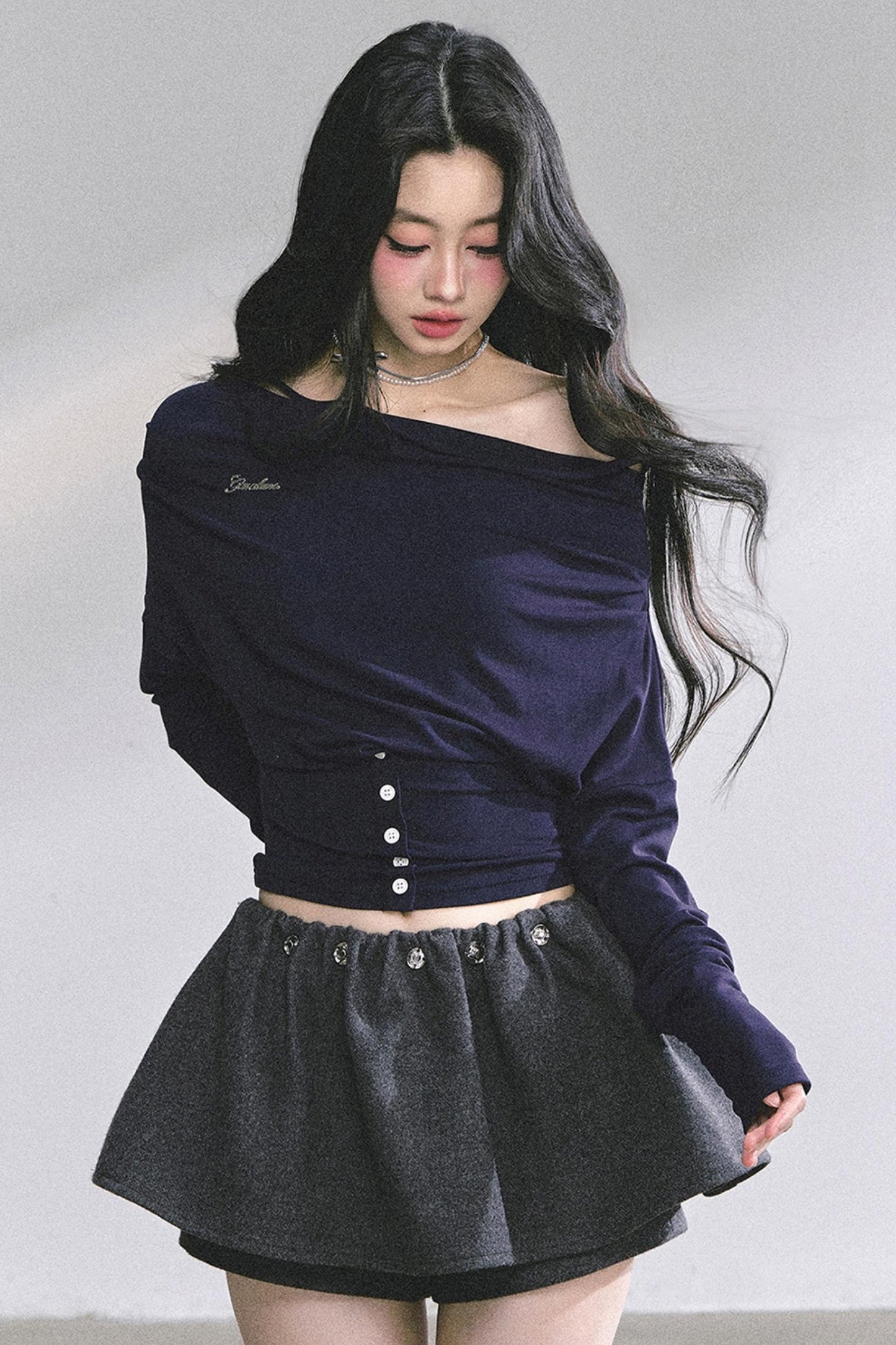 Magazine Long-Sleeved Top