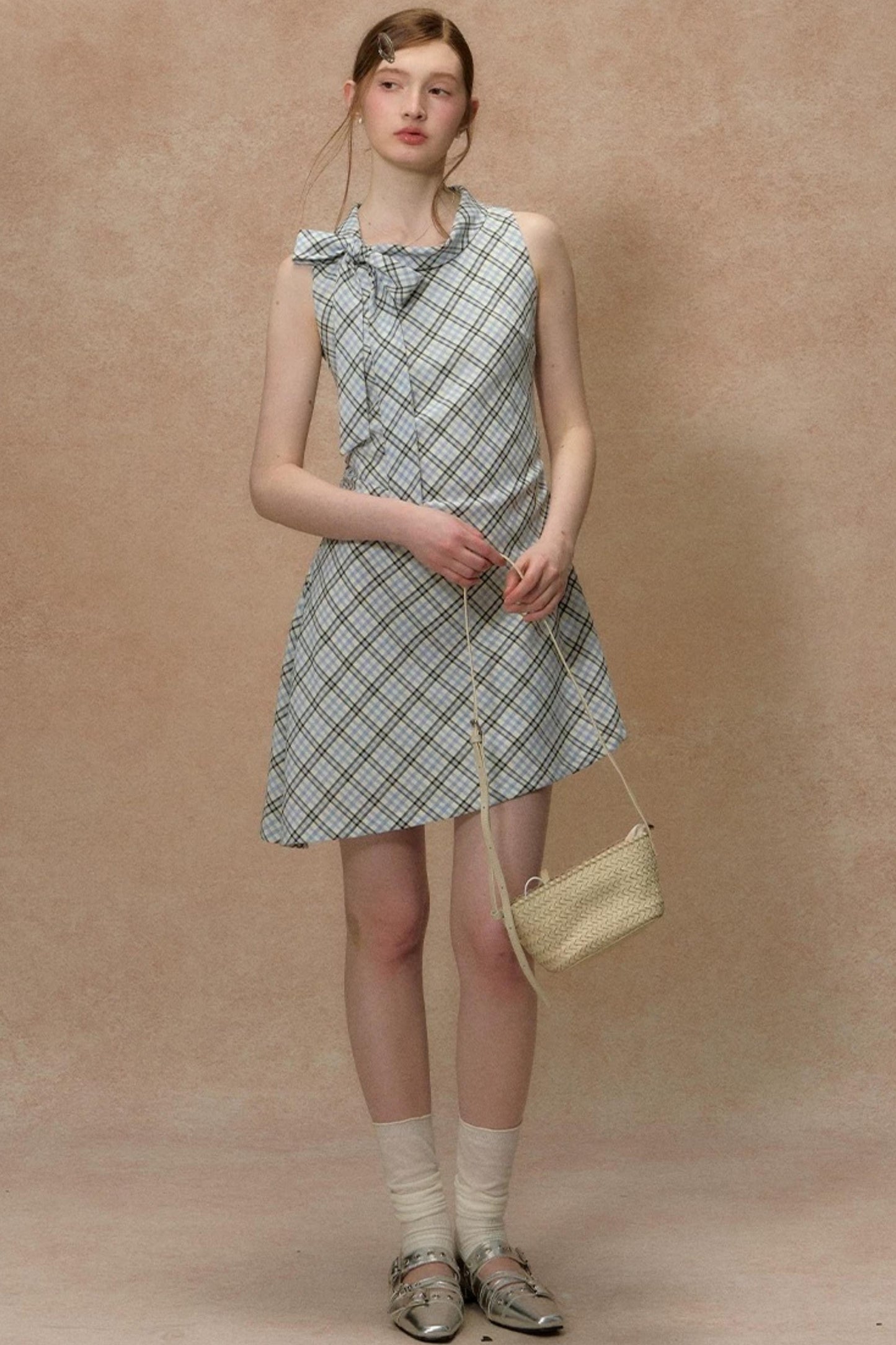 Starry Night Plaid Dress