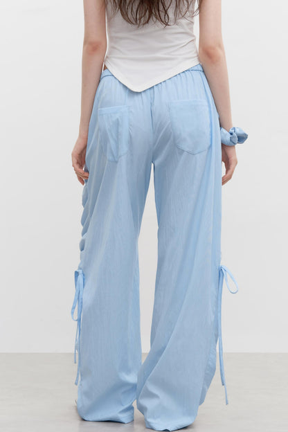 Vintage Blue Tie-Up Pants