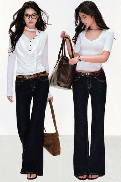 Retro Cow Slim Flare Jeans