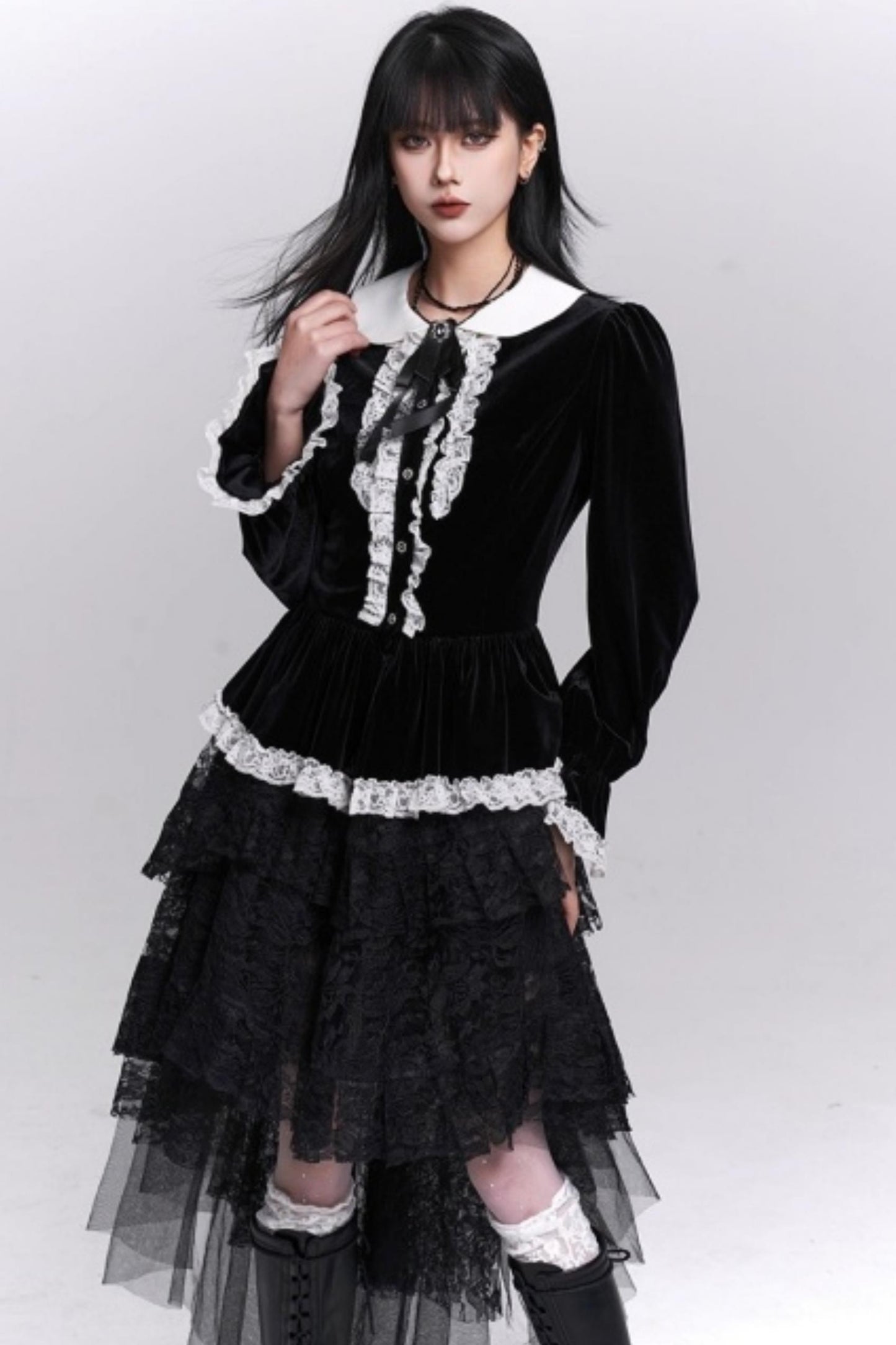 Velvet French Court Top