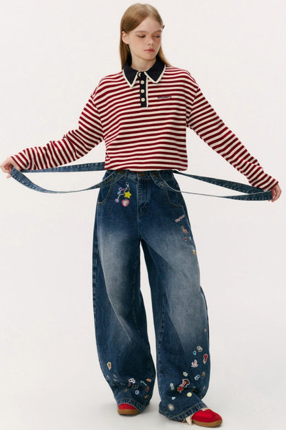 Vintage Striped Polo Shirt