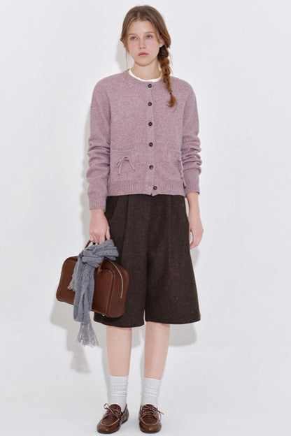 Woolen Cropped Suit Pants