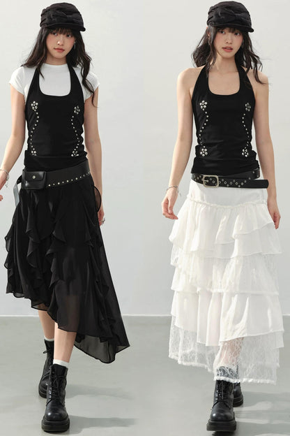 Black Swan Halter Top Set