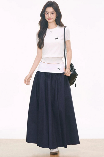 Knitted Ribbed Skirt Set-Up