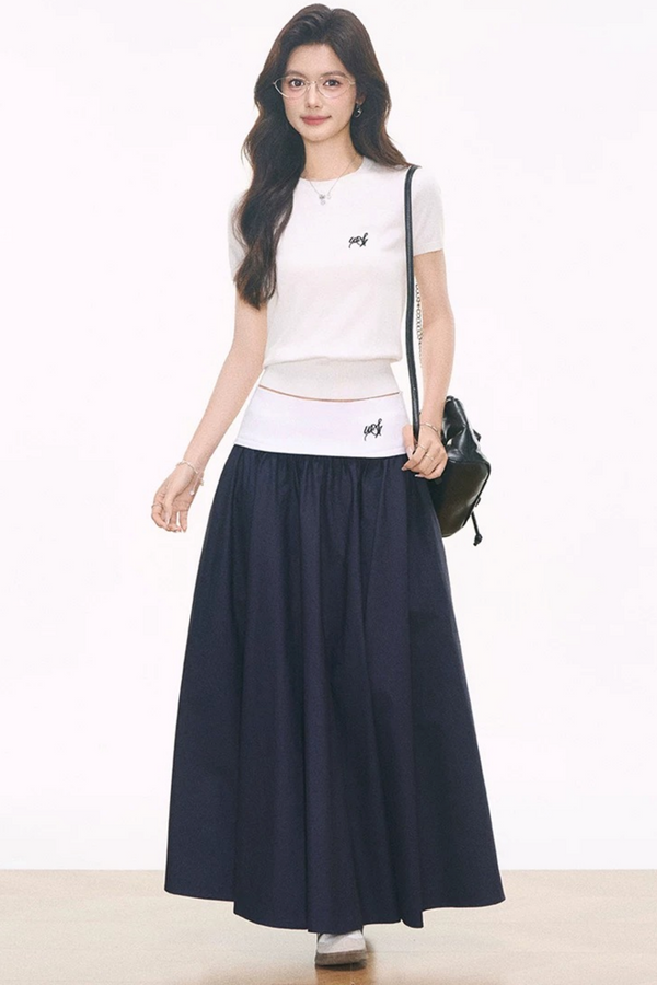 Knitted Ribbed Skirt Set-Up
