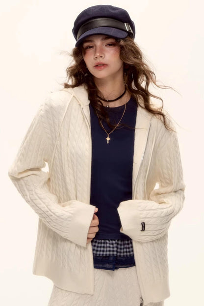 Knitted Jacket Pants Set-Up