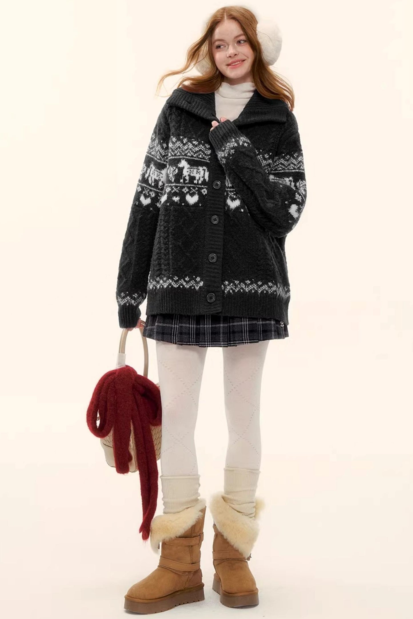 Fair Isle Knit Cardigan