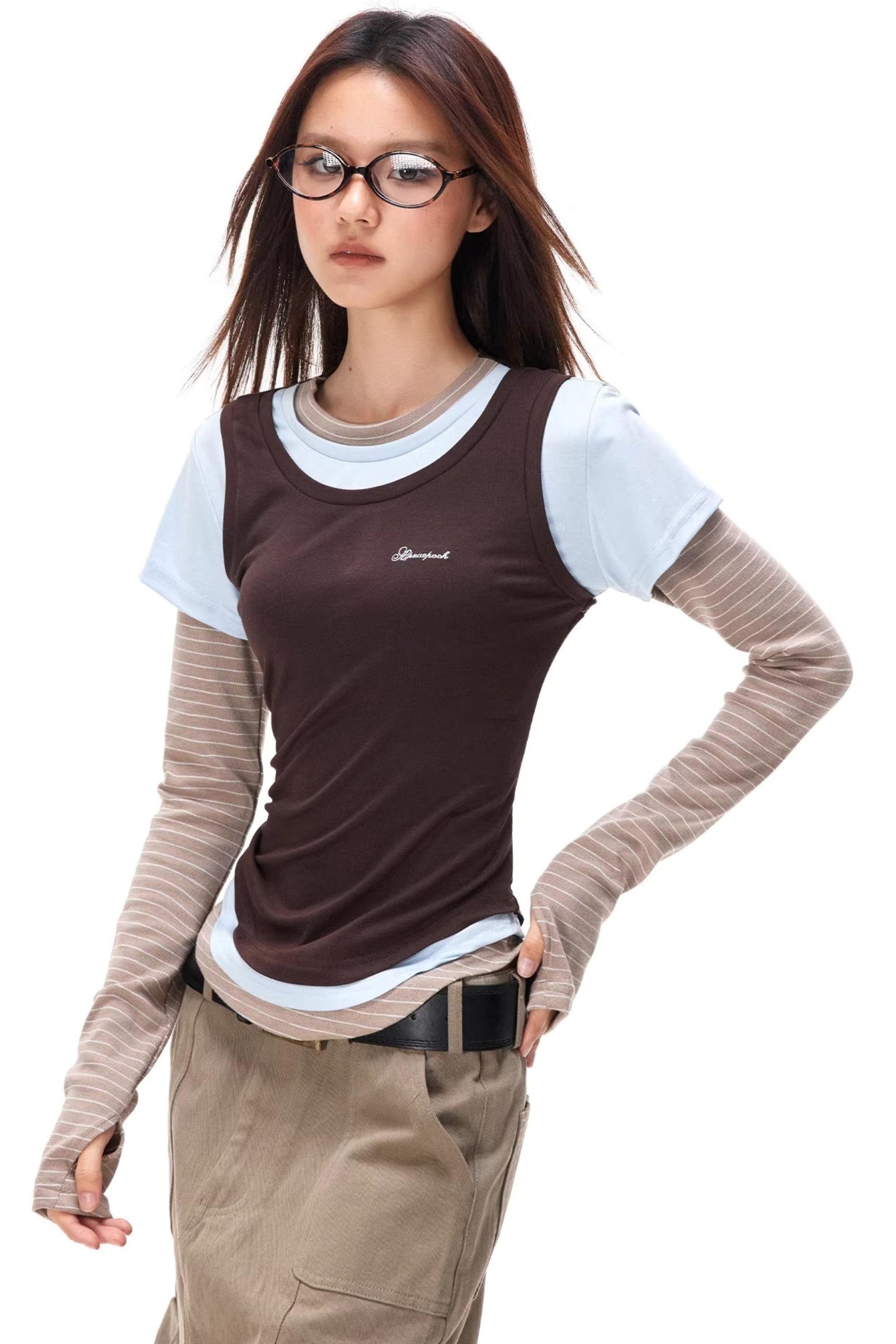 Striped Patchwork Color-Block Sweater