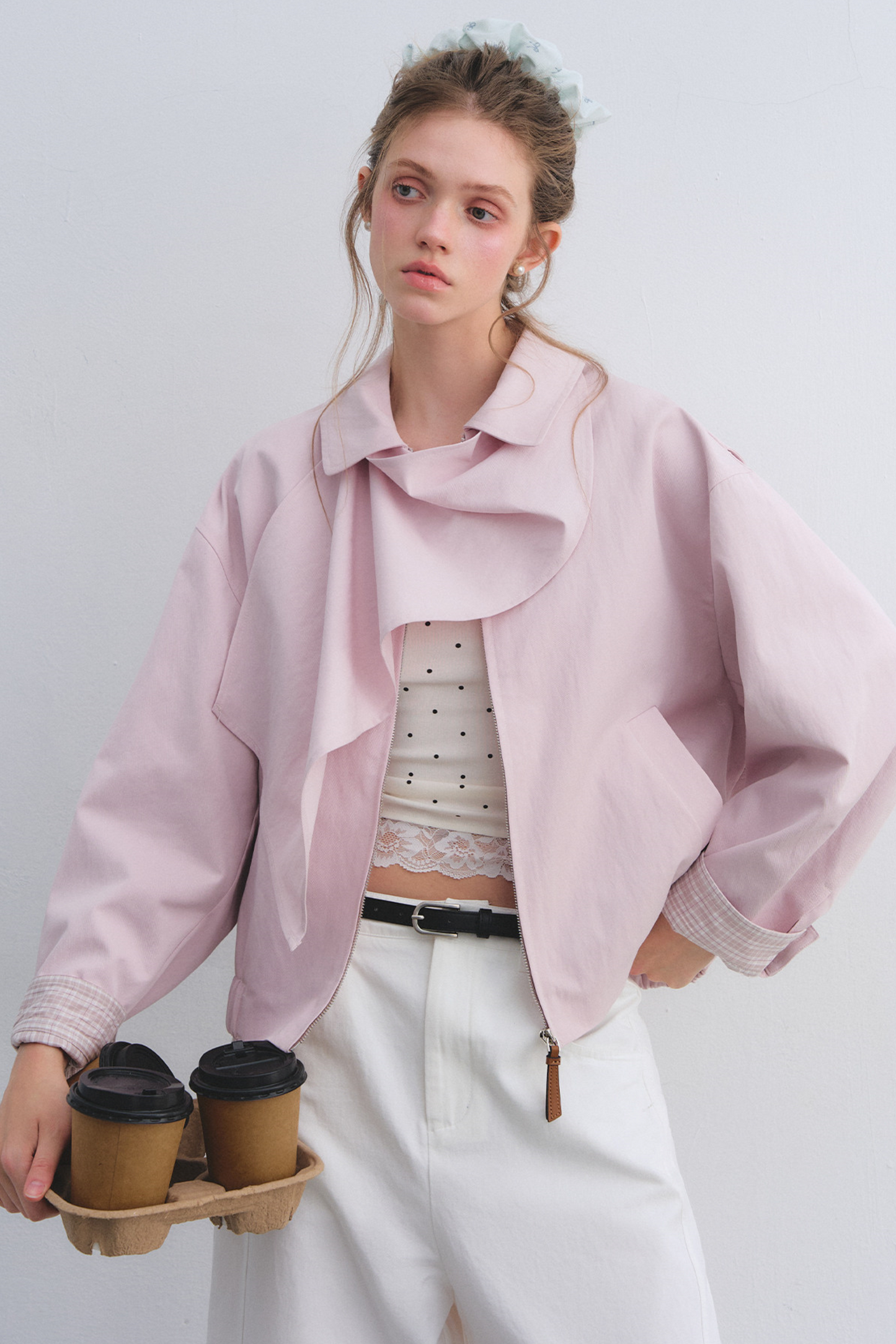 Detachable Shawl Collar Flight Jacket