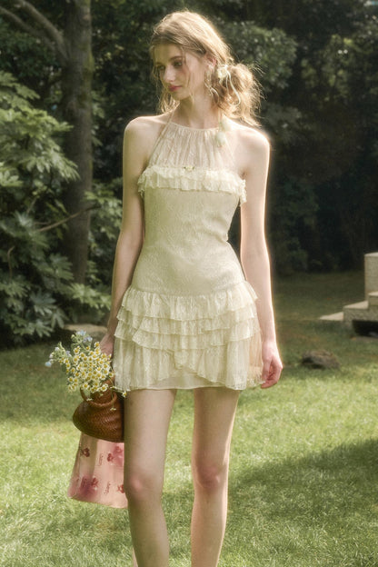 Wave Lace Mini Dress