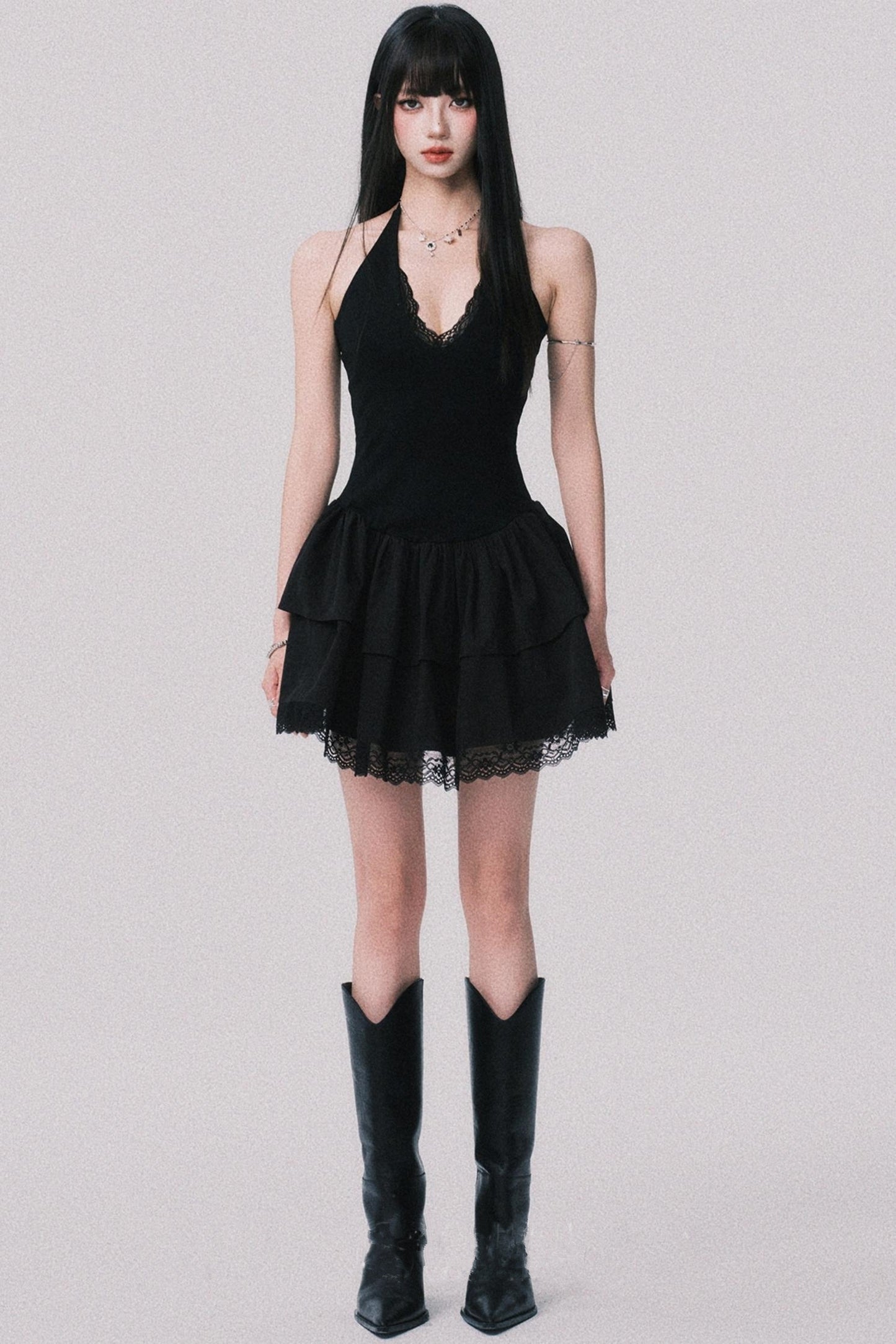 Summer Lace Black Dress